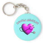 Medical Assistant PINK HEART Design Gifts keychains