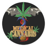 Medical cannabis  Caduceus with wings by Valxart