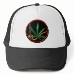 Medical cannabis design on hats