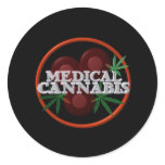 Medical Cannabis fights illness on black stickers