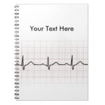 Medical EKG heartbeat / graph paper, pulse beating notebooks