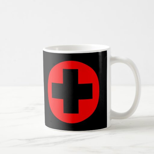 MEDICAL FETISH CROSS RED BLACK MUGS