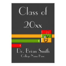 Medical Graduation Invitations Grey