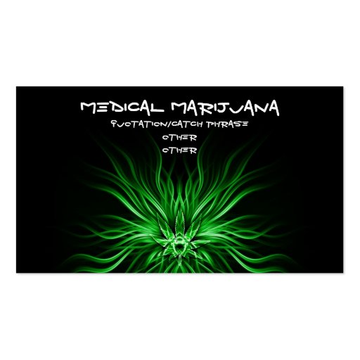 medical marijuana card pack of standard business cards | Zazzle