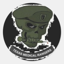 Medical rangers with skull round decals sticker