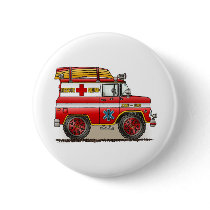 Medical Rescue Van Button Pin