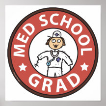 Medical School Graduation (Female) Posters