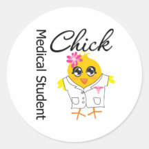 Medical Student Chick Stickers