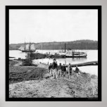 Medical Supply Boat on the Appomattox River 1864 Print