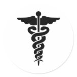 Medical Symbol Caduceus stickers