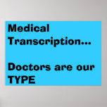 Medical Transcription poster - Customised posters