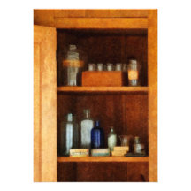 Medicine Cabinet with Asthma Medication Invitation