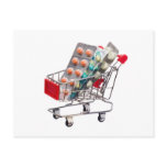 Medicine in trolley postcards