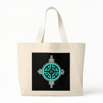 Medicine Wheel-Black Tote Bag