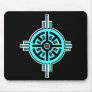 Medicine Wheel-Black Mouse Mat