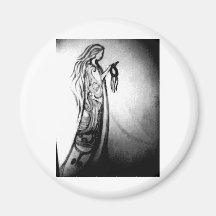 Medicine Woman Charcoal.jpg Refrigerator Magnets