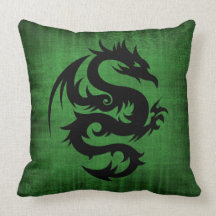 Medieval Green Velvet Cushion Throw Pillow
