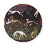 Medieval Greyhounds Fine Art Fridge Magnet