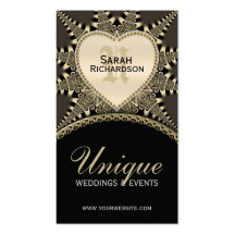 Medieval Vintage Gold Unique Wedding Business Card