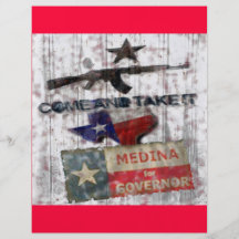 Medina For Governor Flyer Design
