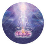 Meditator Round Sticker