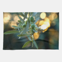 Mediterranean Gold; Olives On It’s Tree Branch Towel