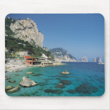Mediterranean Sea Coast Beach of Italy Mousepads