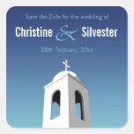 Mediterranean Summer, save the date. Square Sticker