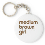 Medium Brown Girl keychains
