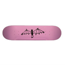 Medium Pink Funny Little Bat Skate Boards