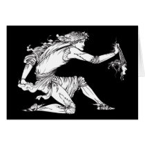 Medusa Aubrey Beardsley Greeting Card