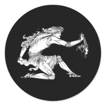 Medusa Aubrey Beardsley Round Stickers