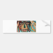 Medusa. portrait of a shaman bumper sticker