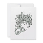 medusa snake lady vector illustration invitations