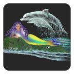 Meerjungfrau mit Delfinen stickers