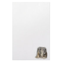 meerkat baby twins personalized stationery