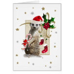 Meerkat Santa CARD