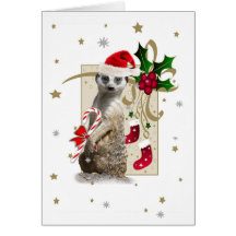 Meerkat Santa CARD