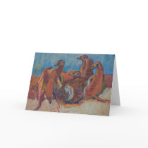 Meerkats at sunset - Art Card