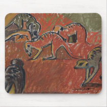 Meerkats foraging - Art mousepad