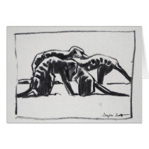 Meerkats grooming 2 - Art card