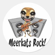 Meerkats Rock Stickers
