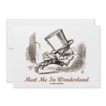 Meet Me In Wonderland (Mad Hatter Running) Custom Announcements