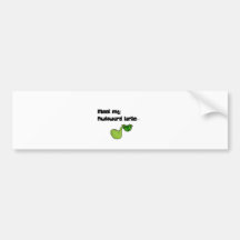 meet my turtle bumper sticker