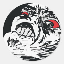 Mega Rage Round Sticker