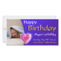 Megan Birthday Photo Invitation