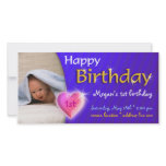 Megan Birthday Photo Invitation photo cards