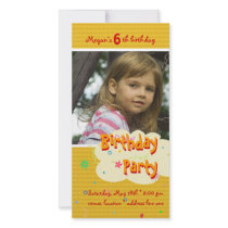 Megan's Birthday Party Photo Invitation