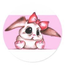 Megg: A cute bunny - girl, sticker