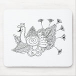 Mehendi Peacock mousepads